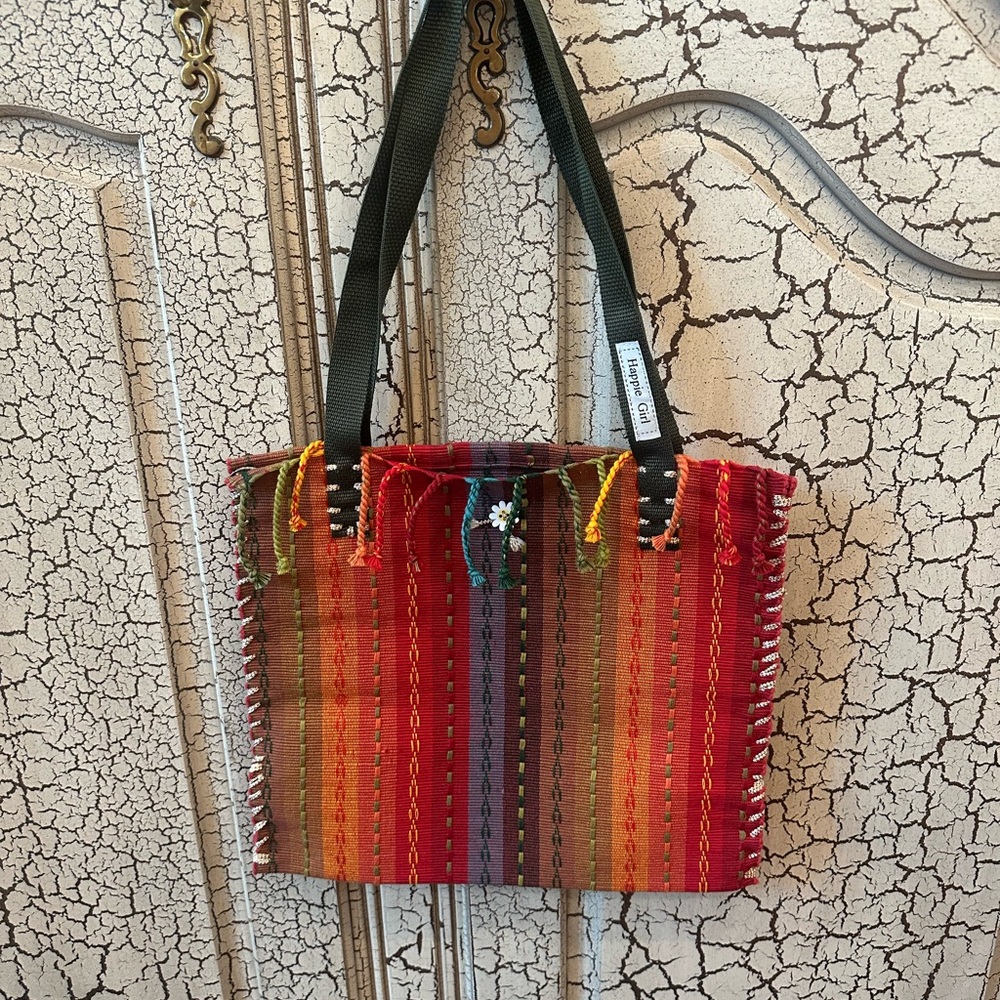 Colorful Striped Tote Bag - Picture 5 of 6